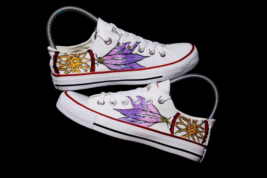 Custom Hand Painted Converse Sneakers Dream Catcher and -  in